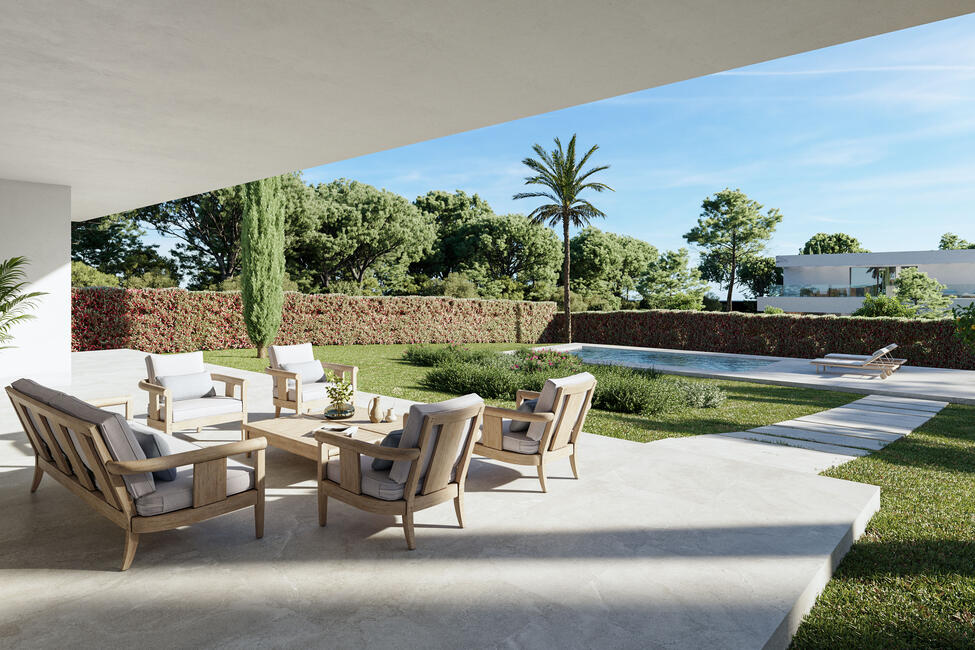 Moderne Neubau-Villa mit Pool und Meerblick in Sol de Mallorca