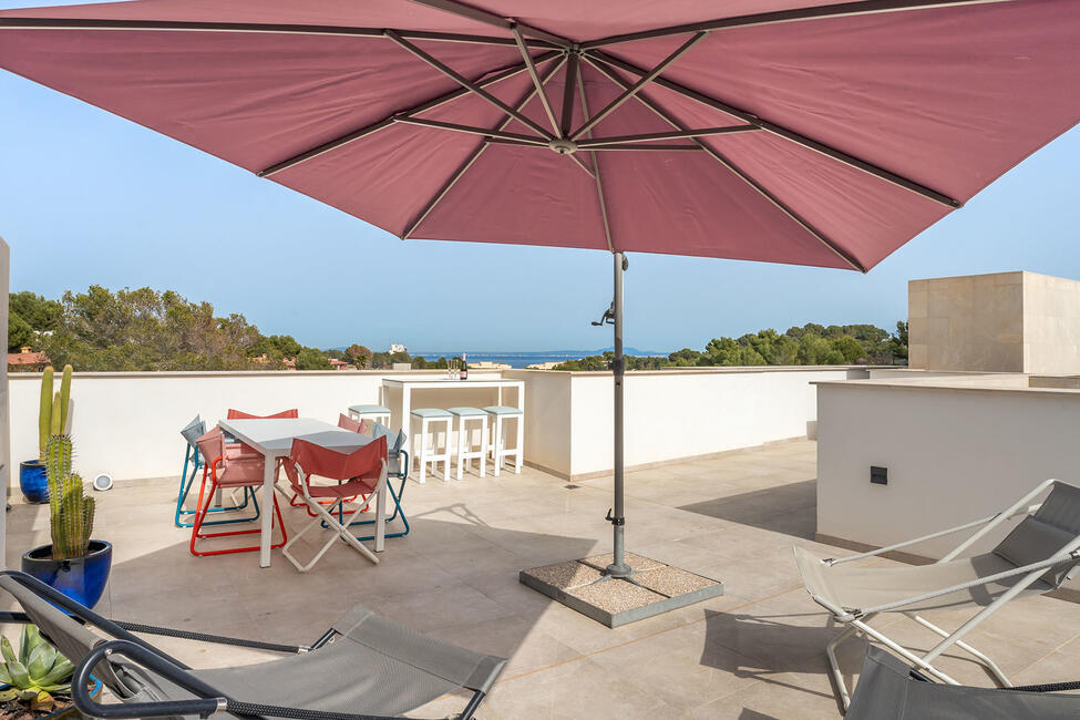 Spektakuläres und stilvolles Haus mit Meerblick in Cala Vinyas