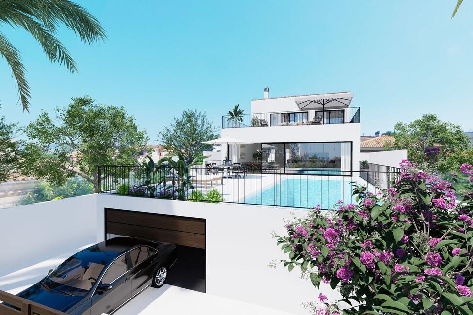 Attraktive Neubau-Villa mit Pool und Meeresweitsicht in Sa Cabaneta