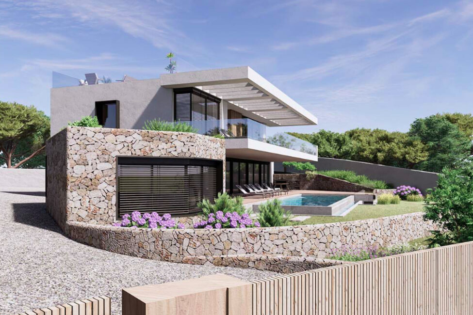 Spektakuläre Neubau-Villa in privilegierter Lage in Cala Vinyas